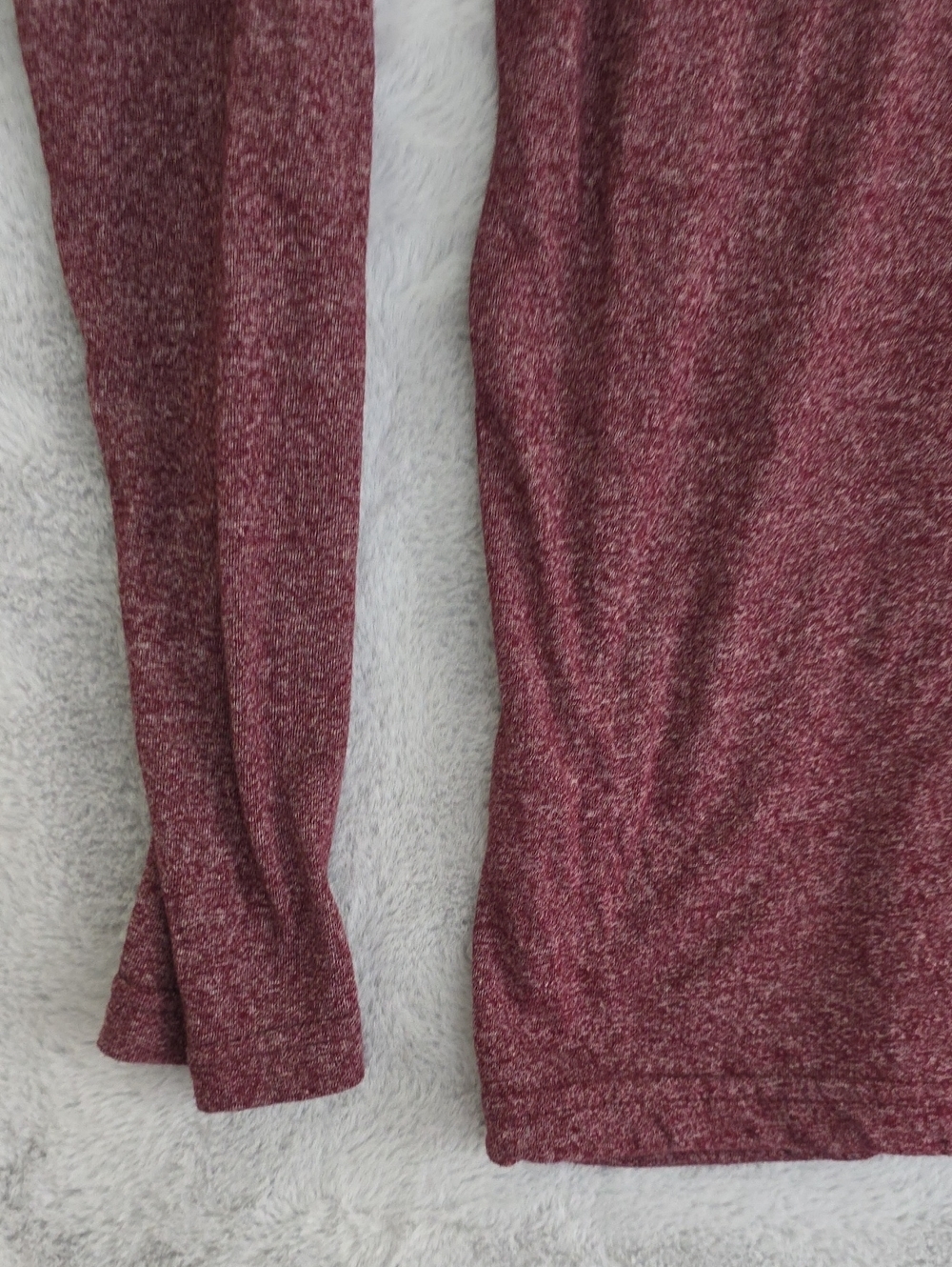 Hudson & Barrow Men's Maroon Hooded Long-Sleeve Pullover - Picture 7 of 8